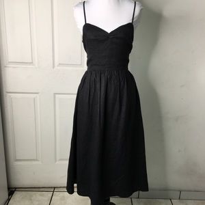 Reformation Womens Black Pepper Linen Dress Size 4